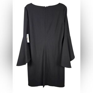 Jessica Howard Black Midi Bell Sleeve Dress NWT💕